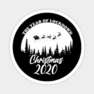 Christmas Lockdown 2020 Santa's Sleigh Reindeer Pajamas Family Gifts Magnet